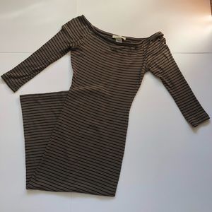 Black and tan striped dress